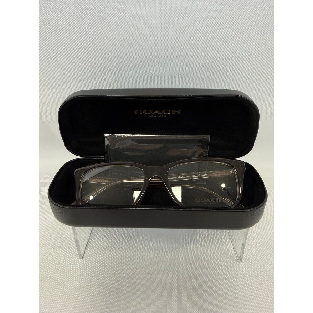 Coach Eyeglasses HC6136U 5447 51mm Transparent Sparkly Dirty Lilac NEW With Case